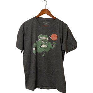 Boston Basketball Graphic Gray S/S T-Shirt Men's Size L Chowdaheads Mascot